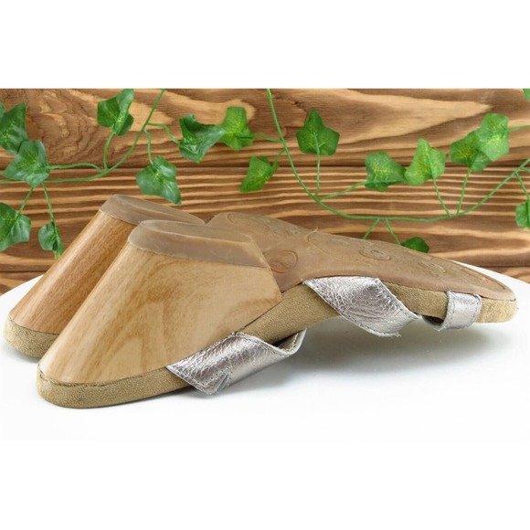 Dr. Scholl's Sz 10 M Silver Gladiator Leather Women‎ Sandals - Picture 8 of 10